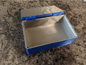 basit bir kutu astar desen menteşeli kaplar 3d print model - Mito3D