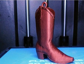 cowboy boot key fob chaveiros 3d print model - Mito3D