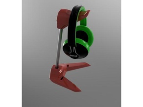 headphone support v2 audio antoled fusion360 headphones holder 3d print model - Mito3D