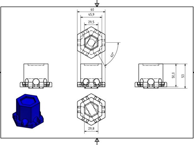 gravitrax heightblock 50mm lanes 2x60deg straight toys games kugelbahn 3D print model - Mito3D