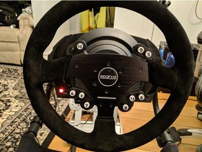 button caps thrustmaster 383 sparco rally wheel video games labels r383 steering 3d print model - Mito3D