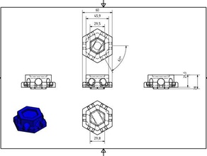 gravitrax heightblock 25mm vias 2x60deg reta brinquedos & games kugelbahn 3d print model - Mito3D