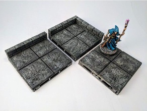war-lock tiles stonework base set toy game accessories 125 inch 28mm dnd miniature dragons dungeon dungeons miniatures rpg warlock wyloch wylochs armory 3d print model - Mito3D