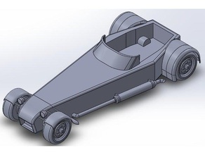 Sarg kart Fahrzeuge Auto caterham 3d print model - Mito3D