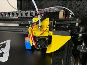 tronxy x5sa -e3d v6 mount cooling printer parts inductive sensor 3d print model - Mito3D