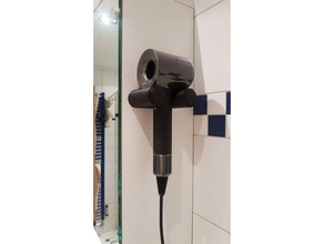 bracket dyson supersonic hairdryer bathroom 3d print model - Mito3D