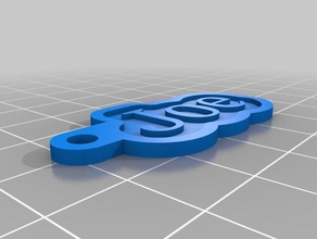 joe keychain keychains customized 3d print model - Mito3D