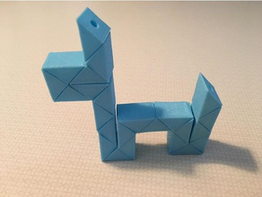 fidget toy toys games dog snake snap together 3d print model - Mito3D