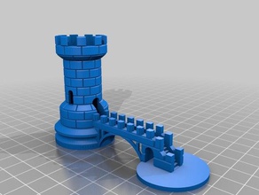 rook castle bridge -benchmark 3d printing tests chess benchmark 3d print model - Mito3D