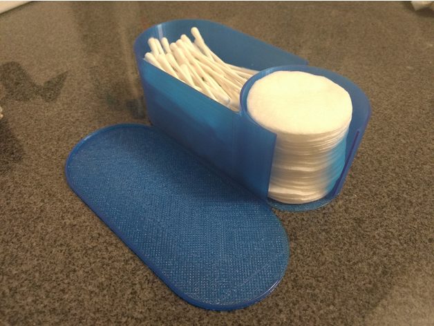 cotton buds pads container lid vase mode containers bathroom 3D print model - Mito3D