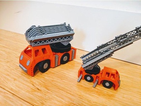 multimaterial firetruck vehicles palette print place toy 3d print model - Mito3D