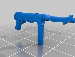 playmobil compatible mp 40 sub-machine gun toys games ww2 3d print model - Mito3D
