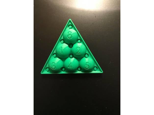 8 ball pool triangle expo porte-repère 3d de l'impression officesupplies support bobine 3D print model - Mito3D