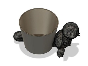 squirtle planter 92mm containers flower pot planters plant pokemon 3d print model - Mito3D