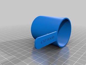 cat food serving cup pets home 3d print model - Mito3D