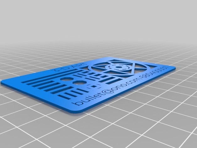 cesar personalizado de la tarjeta negocios 2 signos logotipos 3D print model - Mito3D