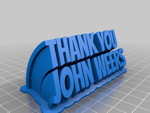 danke john weers office angepasst 3d print model - Mito3D
