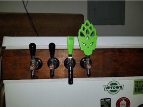 hop skull tap handle hobby beer threaded 3d print model - Mito3D