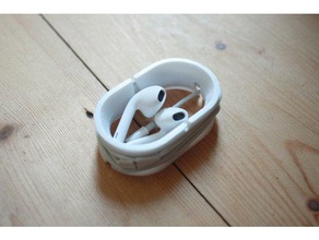 headphone holder gadgets cable clip management earpods headphones quick tidy 3d print model - Mito3D