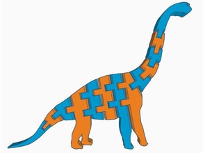 noch ein flexi-brachiosaurus dual-extrusion Tiere artikuliert dual-extruder flexibel polymathic zwei Farbe 3d print model - Mito3D