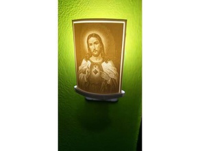 jesus lithophane Lampe Dekor lampara Licht stehen unterstützen litofania 3d print model - Mito3D