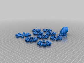 komplette build beweglicher octopus Skulpturen 3d print model - Mito3D