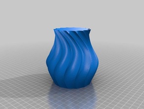 swirly vase remix decor 3d print model - Mito3D