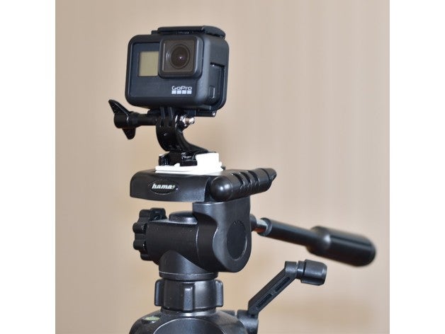 tripod plate gopro mount camera 3D print model - Mito3D