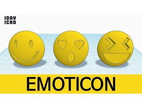 1day 1cad emoticon decor 1day1cad emotion smile 3d print model - Mito3D