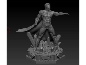 cyborg superman split keyed 3d printing dc comics 3d print model - Mito3D