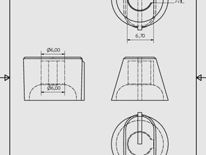 volum knob montarbo w17as replacement parts volume 3d print model - Mito3D