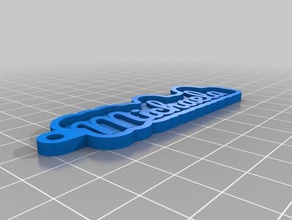 michaela 2 keychains customized 3d print model - Mito3D