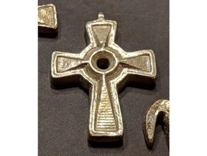 pendentif en forme de croix bijoux bronze 3d print model - Mito3D