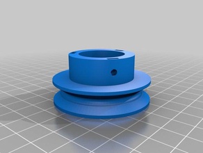 my customized round belt pulley creator parts 3d print model - Mito3D