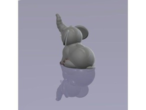 little elephant sculptures box cute 3d print model - Mito3D