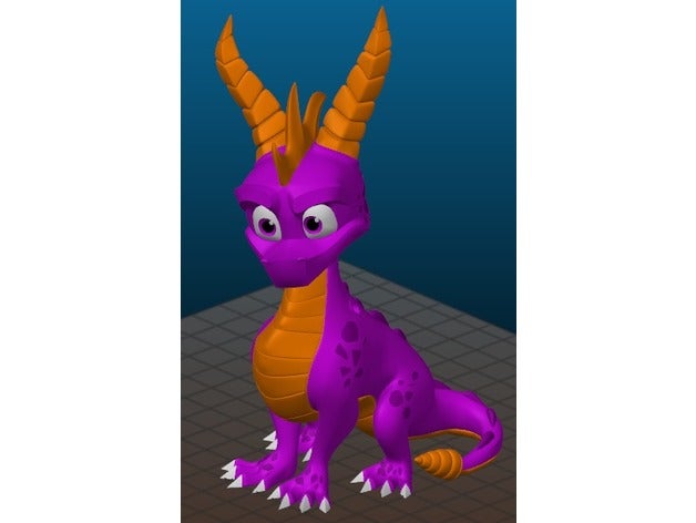 spyro estátua reacendeu trilogia multicolor criaturas dragão dupla extrusão 3D print model - Mito3D