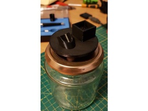 airbrush cleaner 56mm jar lid art tools 3d print model - Mito3D