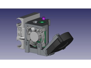 hypercube Entwicklung neuer extruder mount fan duct 3d Drucker Teile bowden - Lüfter corexy hypercube-Drucker verbessert 3d print model - Mito3D