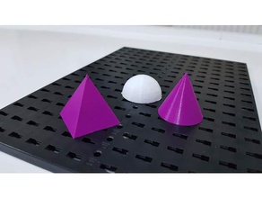 comuni forme 3d vuoto dentro la stampa cono cubi per matematica mathproject misurare paraboloide piramide sfera volume 3d print model - Mito3D