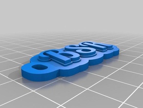 bsr keytag llaveros personalizado 3d print model - Mito3D