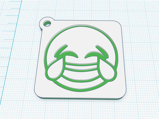 emoji keychain signs logos emojis laugh 3D print model - Mito3D