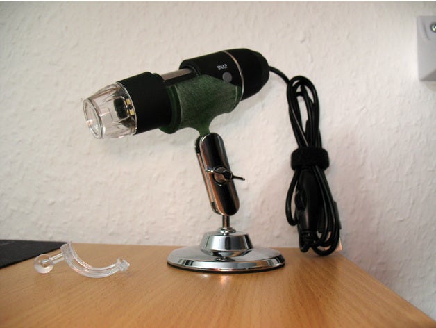 halter f&uumlr usb-mikroskop fai da te 3D print model - Mito3D