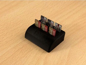 6 micro sd card holder computer 3d print model - Mito3D