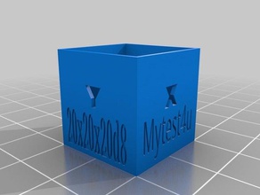 hollow cube hohler w&uumlrfel 20x20x20 d8 3d printing tests mytest4u 3d print model - Mito3D