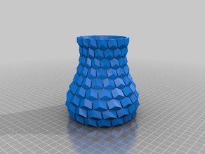 kavisli Petek iç pürüzsüz vazo kaplar çiçek 3d print model - Mito3D