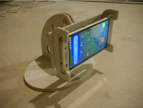 phone holder mobile lasercut plywood 3d print model - Mito3D