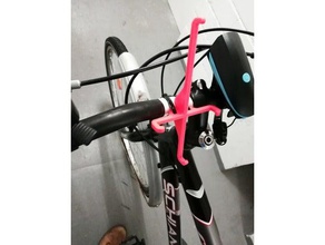 der easy print-Fahrrad-Handy-Halter remixed horizontale Leiste anpassbar sport im freien 3d print model - Mito3D
