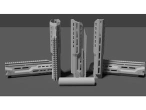 asg eveo escorpião airsoft ferroviário frente - carabina hobby cz de evo 3 3d print model - Mito3D