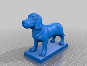köpek hayvanlar Heykeli 3d print model - Mito3D