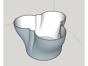 tri pianta vaso arredamento 3d print model - Mito3D
